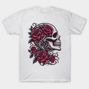 rock tattoo with roses T-Shirt